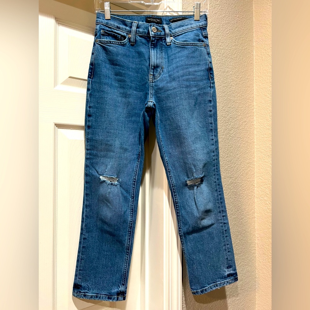 Banana Republic High Waisted Straight Leg Crop Jeans Sz 26P